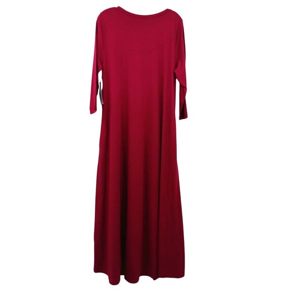 Soft Surroundings SANTIAGO Red Maxi Dress Large Cotton Modal - Picture 2 of 15